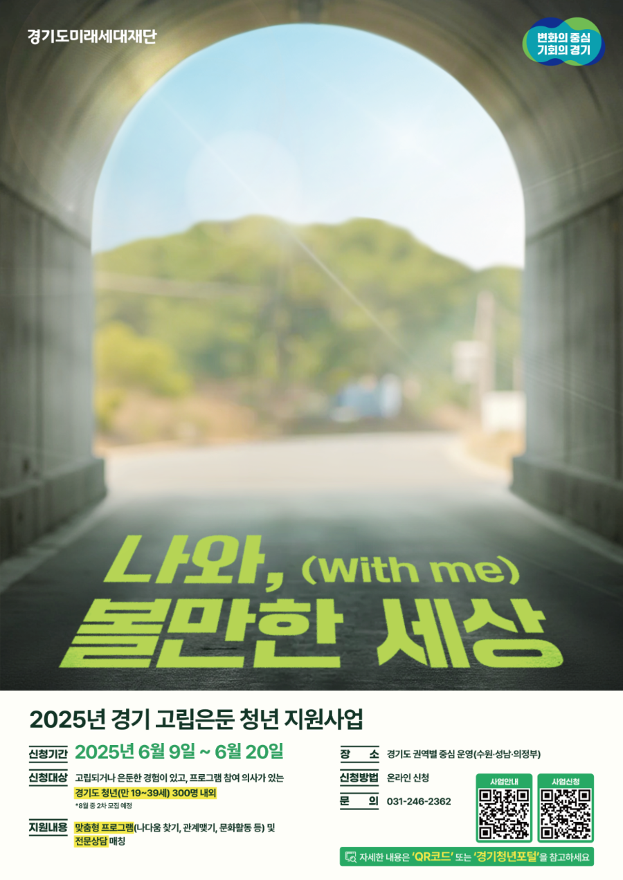 2025년 경기 고립은둔 청년 지원 1차 참여자 모집