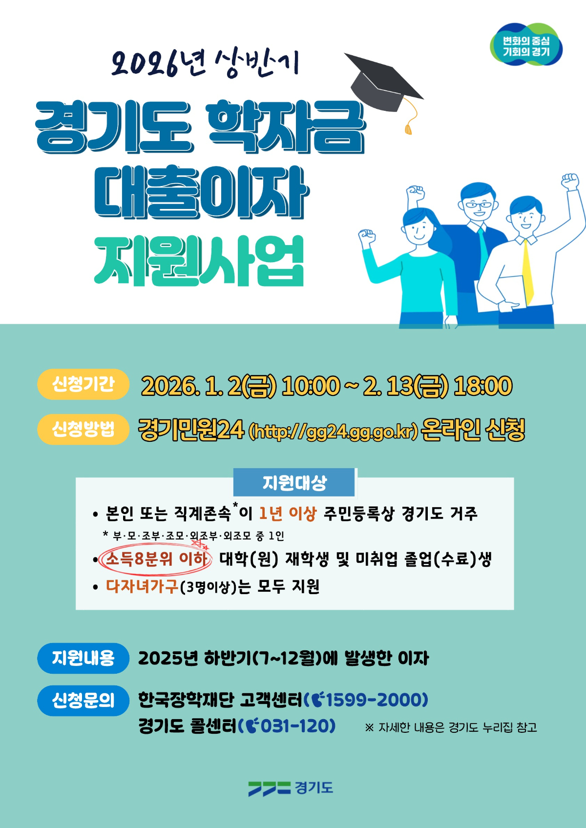 2026년 상반기 경기도 학자금 대출이자 지원